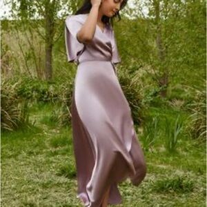Sweet Salt Elegant Lavender Satin Dress size M